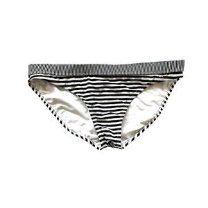 Old Navy Black & White Striped Bikini Bottom Size L